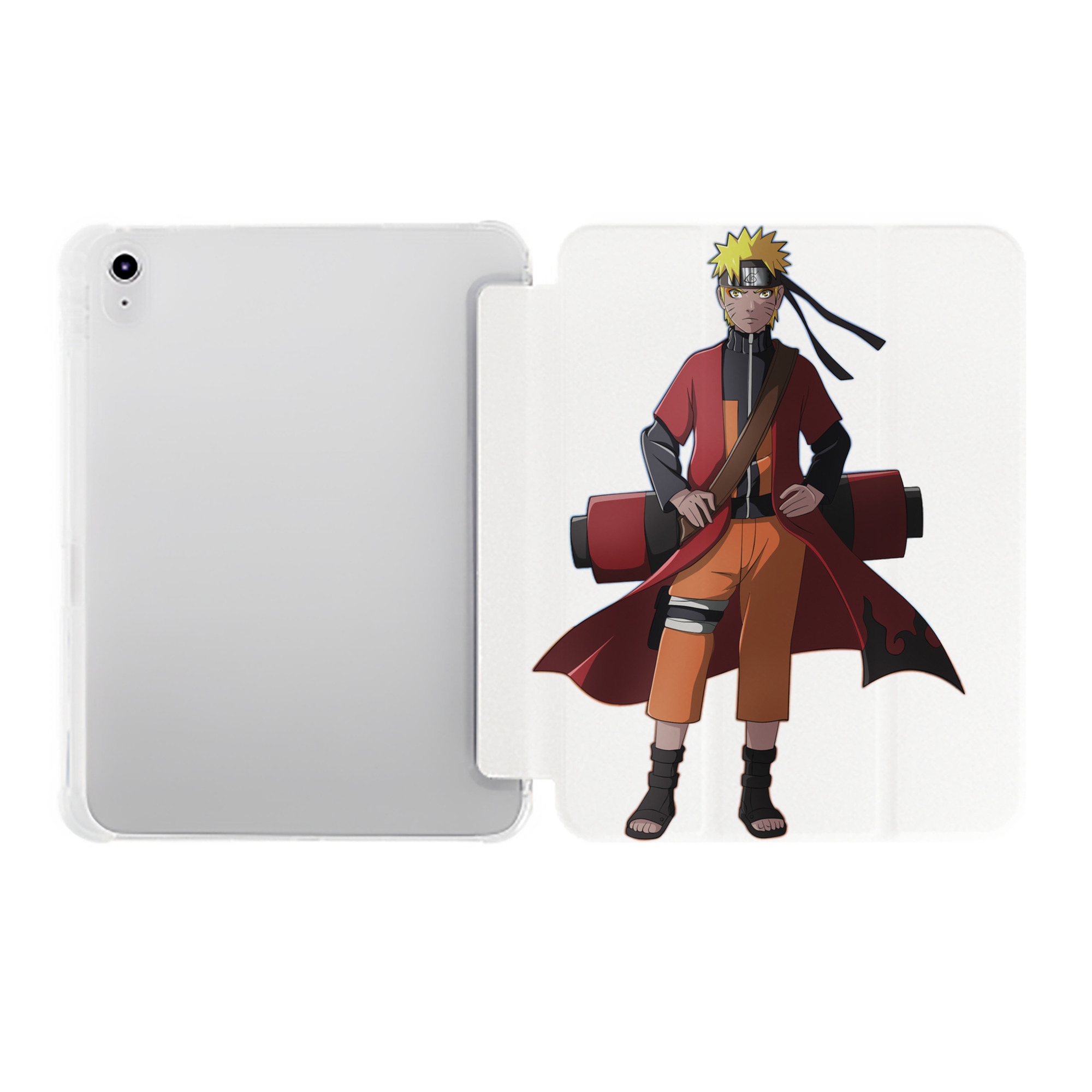 （画像用） NARUTO -ナルト- うずまき ナルト Uzumaki Naruto IPad ケース ペン収納付き 三つ折りスタンド PUレザー×シリコン 対応機種9.5/10.5/10.9インチ